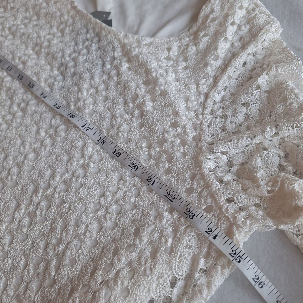 NWT JM Collection Cream Blouse Top Size 2X/3X Formal Chic Preppy Flowy - Picture 5 of 8